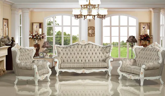 欧式客厅古典沙发背景素材高清