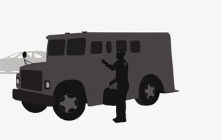 警察正在办理工事的过程免抠