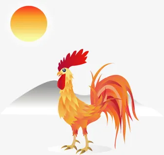 矢量金鸡报晓免抠 矢量金鸡报晓免抠