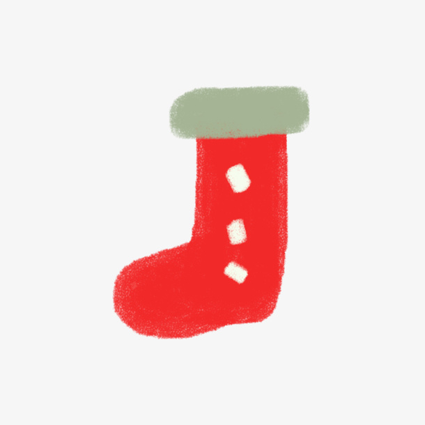 圣诞节红色的袜子免抠