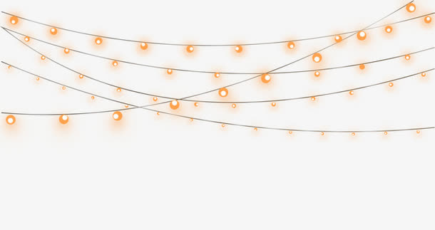 夜晚的彩灯免抠