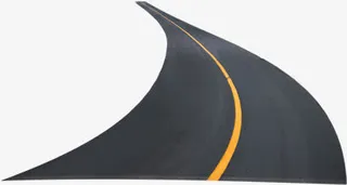 一望无际的马路尽头免抠