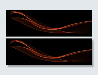 红色线条科技抽象线条banner高清