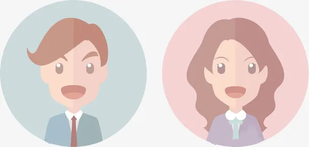 卡通男女图标头像免抠