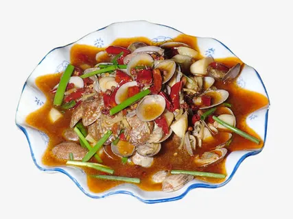 爆炒蛤蜊素材图片免抠