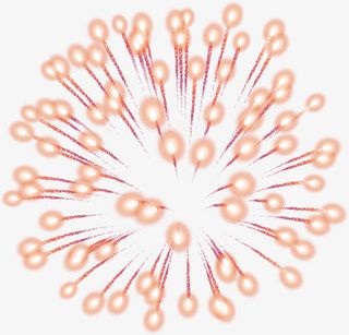 黄色烟花矢量免抠