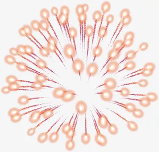 黄色烟花矢量免抠