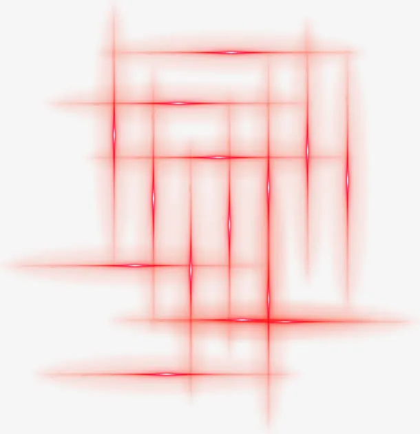 红色光线交叉七夕免抠