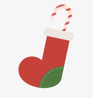 圣诞袜子AI插画图免抠