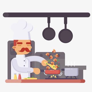 矢量扁平卡通厨师免抠