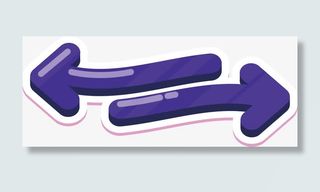 深蓝色左右对比箭头免抠