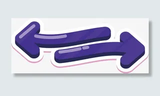 深蓝色左右对比箭头免抠