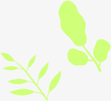 绿色梦幻树叶装饰设计春天免抠