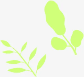 绿色梦幻树叶装饰设计春天免抠