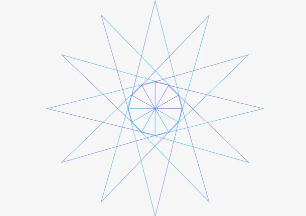 好看的渐变线条元素免抠