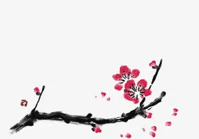 梅花主题温泉网页免抠