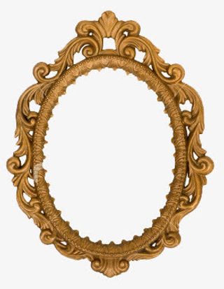 欧美花纹边框相框免抠