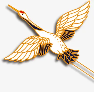 国潮古风仙鹤免抠