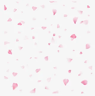 漂浮飞舞粉红花瓣免抠