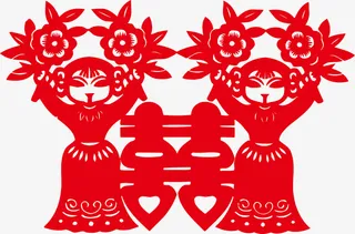 结婚贴纸矢量png图免抠