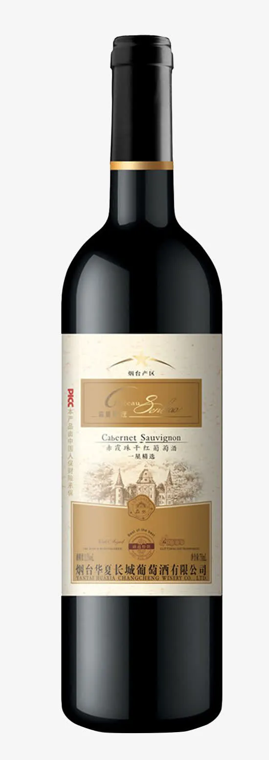 一星精选赤霞珠干红葡萄酒免抠