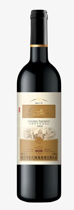 一星精选赤霞珠干红葡萄酒免抠