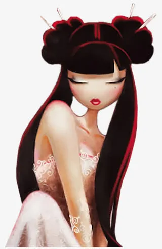 欧美人物素材手绘素材免抠