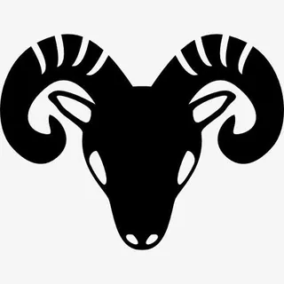 白羊座的星座符号额山羊头图标免抠