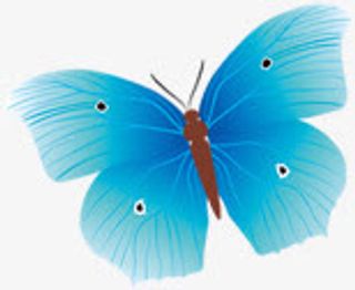 蓝绿色蝴蝶海报背景七夕情人节