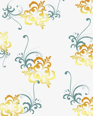 欧式花藤花纹免抠