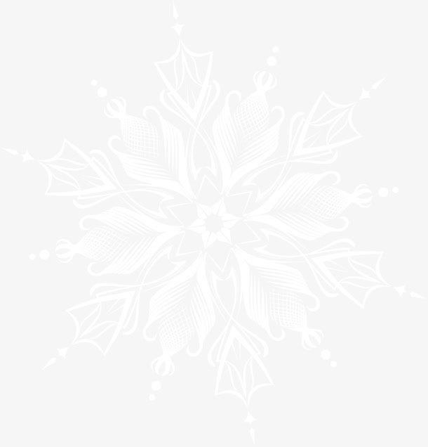白色冬日飘扬雪花片免抠