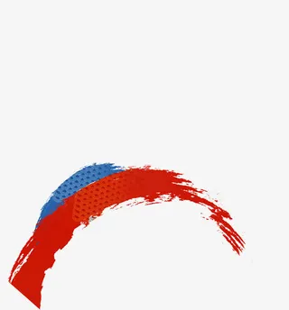 红色喜庆墨迹痕迹免抠