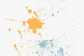 橙色蓝色艺术背景免抠