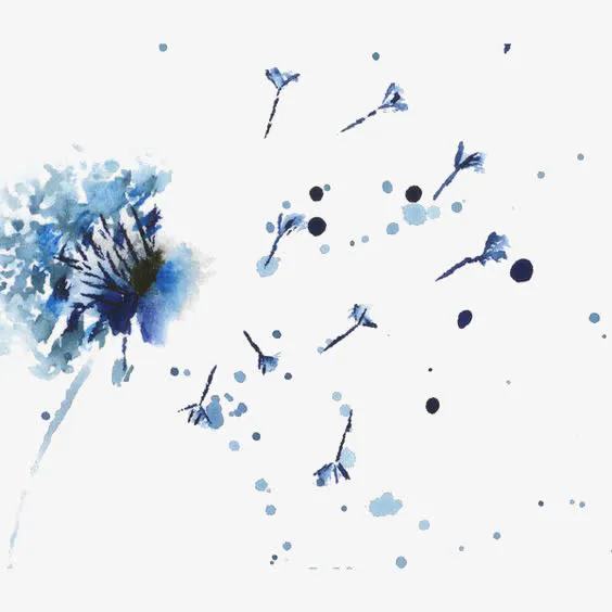 水彩蒲公英免抠
