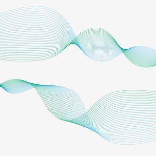 绿色的漂浮线条免抠