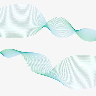 绿色的漂浮线条免抠