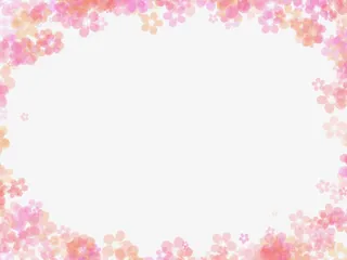 春天多彩花朵边框免抠