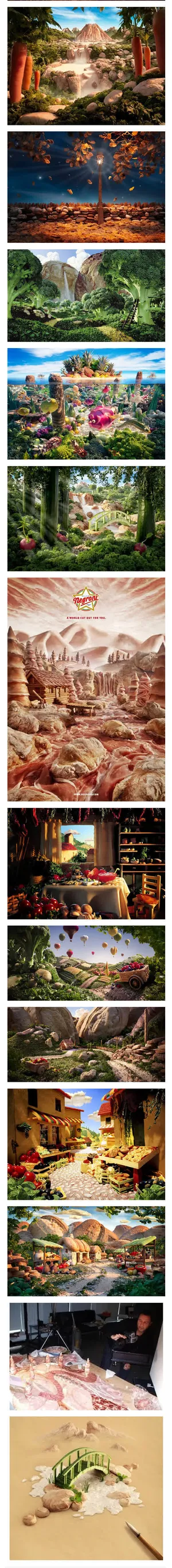 食物奇迹景观大屏免抠