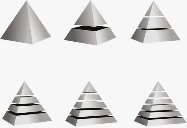 金字塔分割元素免抠