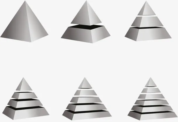 金字塔分割元素免抠