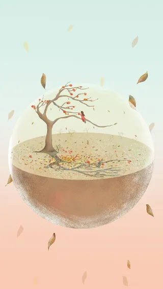 霜降插画素材免抠