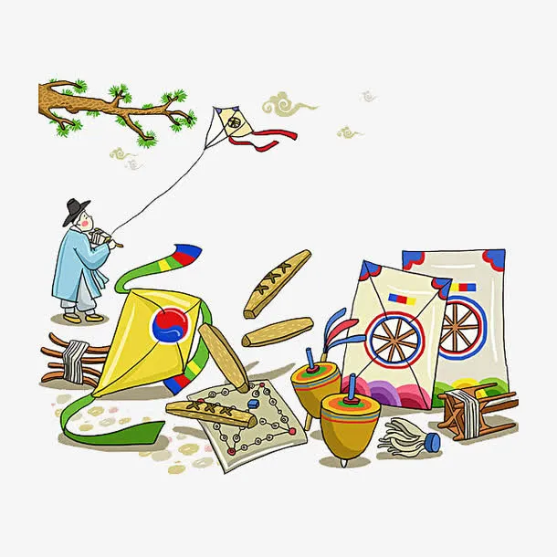 韩国传统风筝免抠
