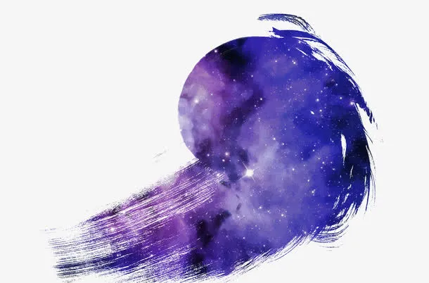 紫色渐变色星空免抠