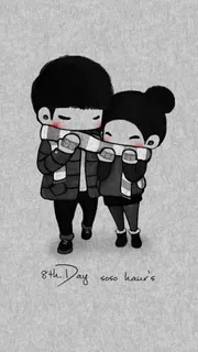 灰色情侣H5背景高清