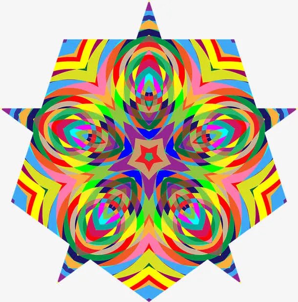 多彩棱柱形免抠