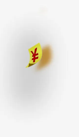 黄色卡通金币设计电商免抠