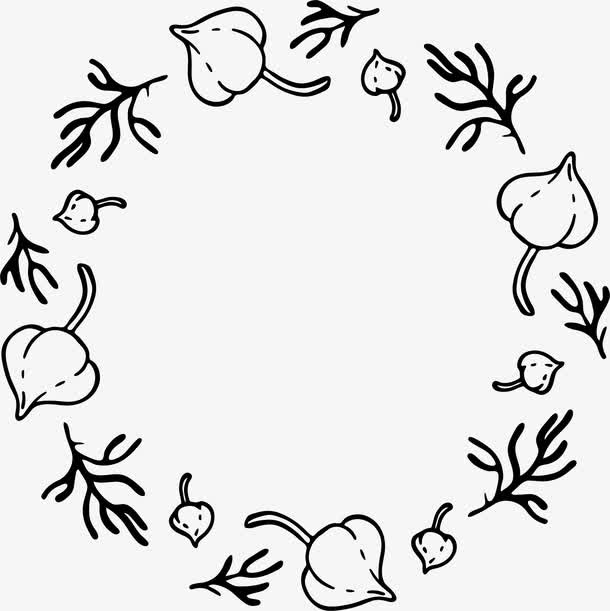 线描花环免抠