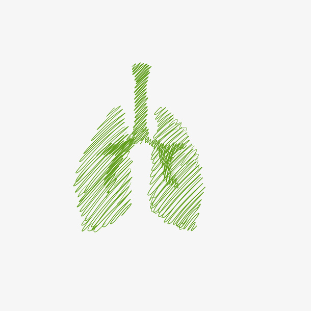 关注肺健康公益设计免抠