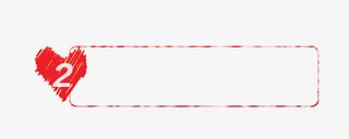 心形标题栏免抠