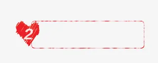 心形标题栏免抠